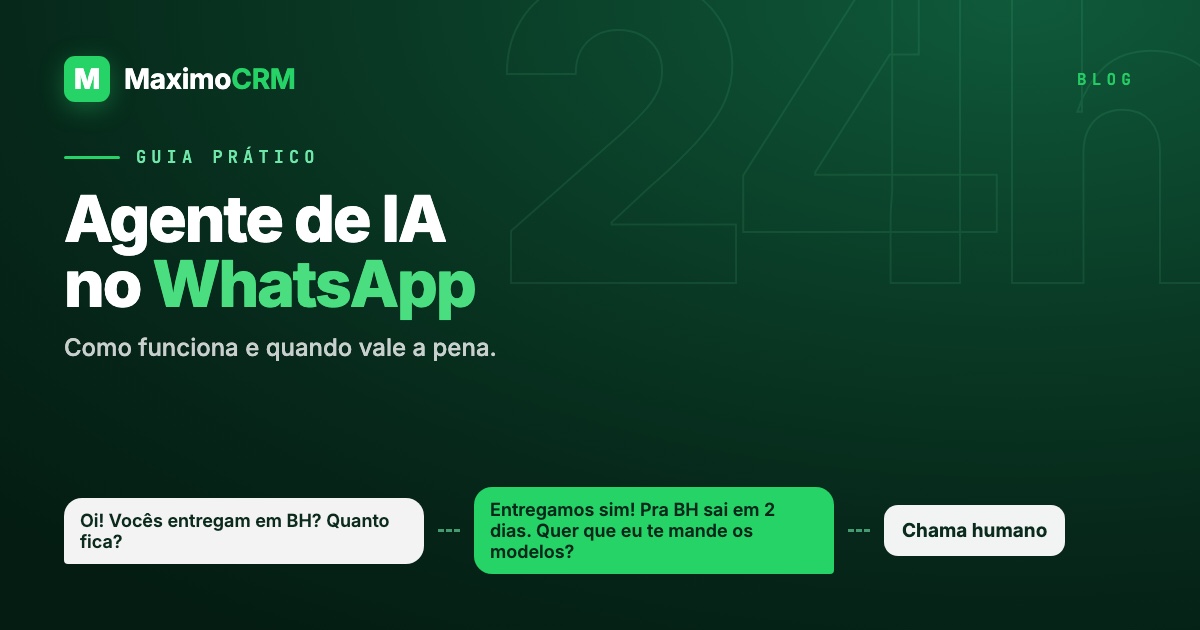 Agente de IA no WhatsApp: como funciona e quando vale a pena