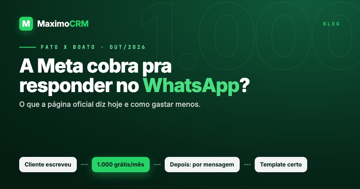Meta vai cobrar pra responder no WhatsApp? A verdade em 2026